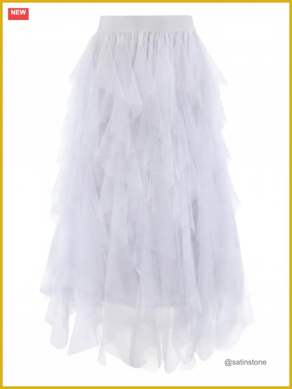Layered Tulle Tutu Skirt Women Fluffy High Low Party Evening